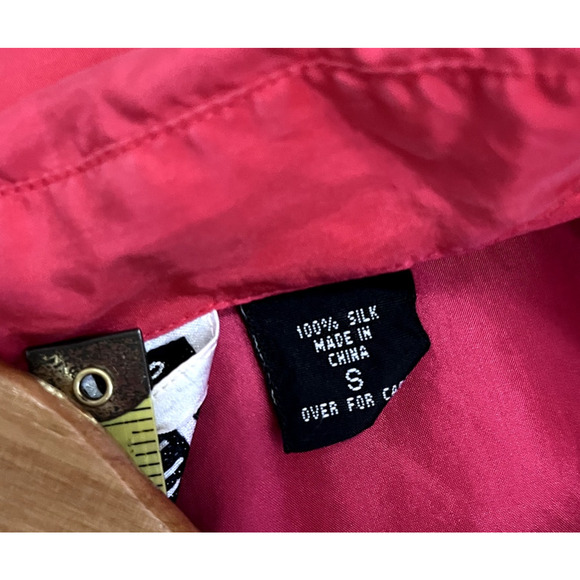 Hot Pink Vintage Paul Duffier Button Front Blouse S - Picture 4 of 6